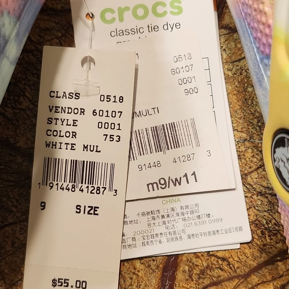 NWT Tie Die Crocs
